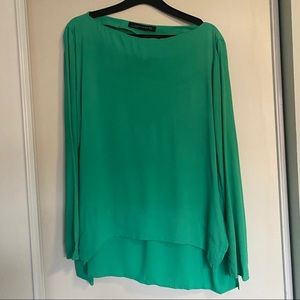 Zara long sleeved rayon shirt